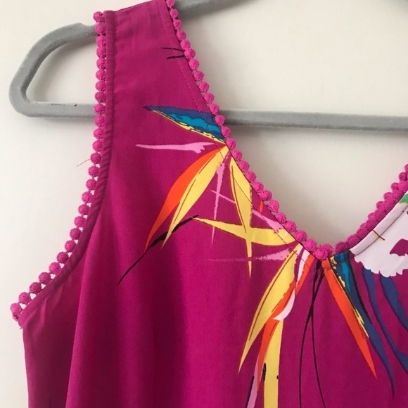 JASMINE & JULIANA Floral Pink Fucsia Romper Birds of Paradise Jumpsuit - Picture 5 of 8